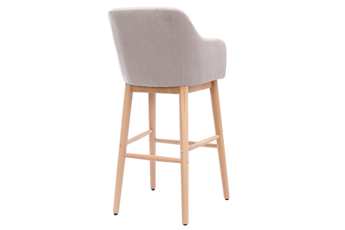 Sgabello da bar scandinavo 75cm naturale BALTIK