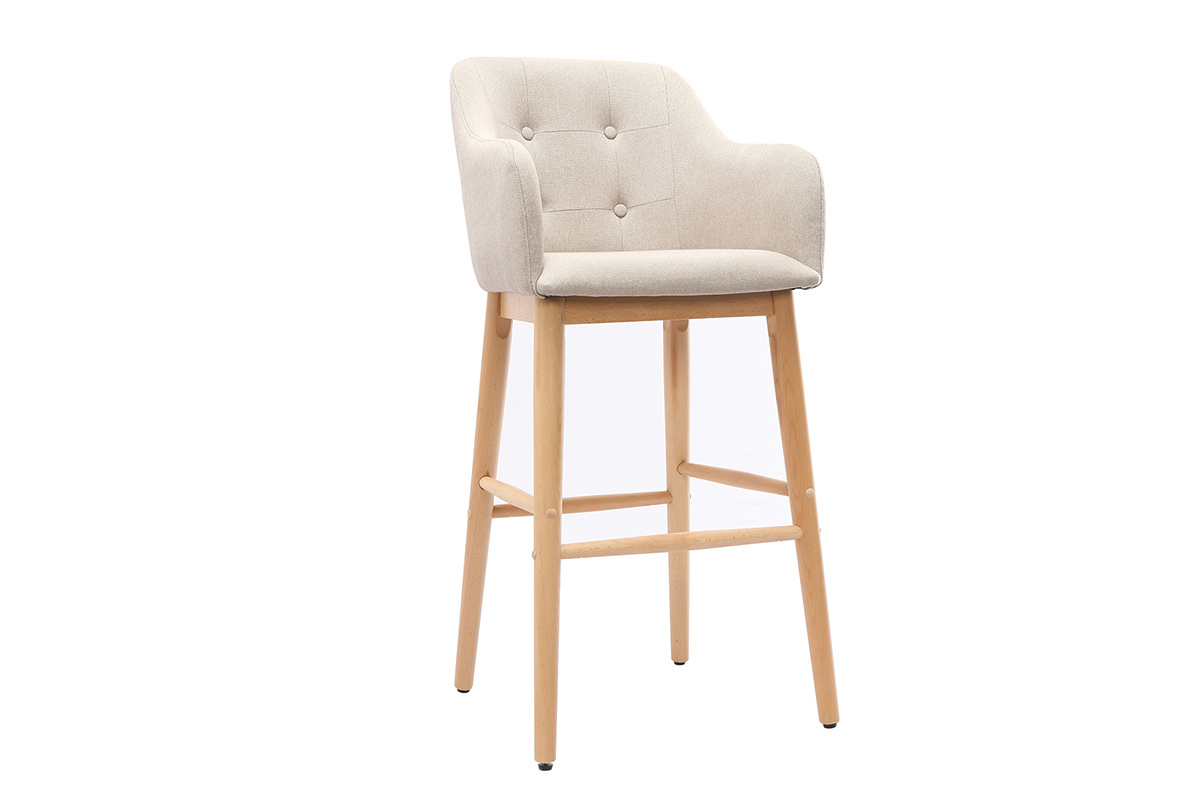 Sgabello da bar scandinavo 75cm naturale BALTIK