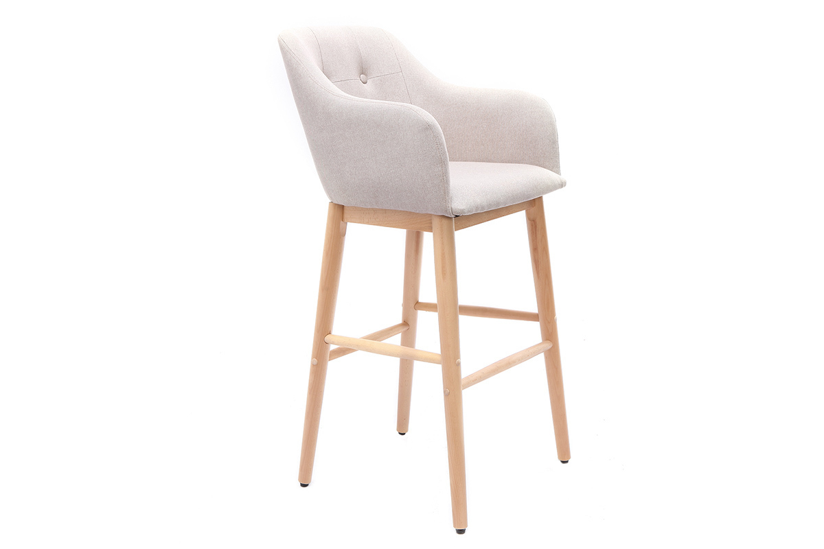 Sgabello da bar scandinavo 75cm naturale BALTIK
