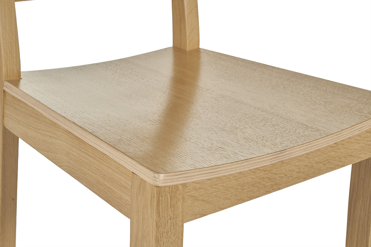 Sgabello da bar scandinavo legno rovere H65 cm MELVIL