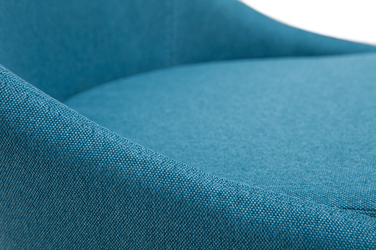 Sgabello da bar tessuto blu anatra H65cm DALIA