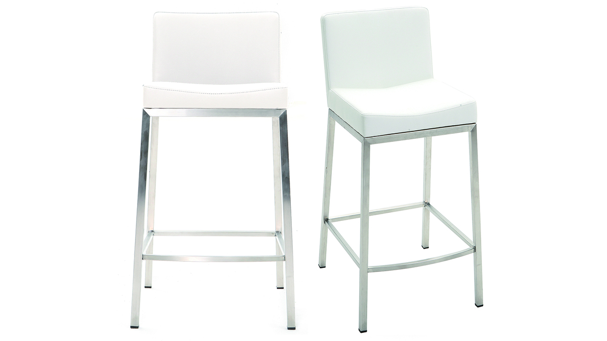 Sgabello design 66cm bianco - set di 2 EPSILON