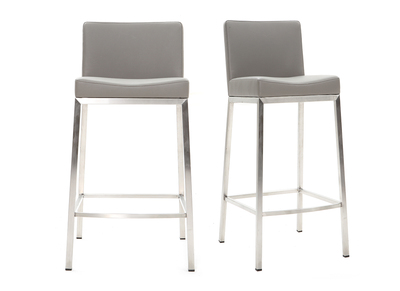 Sgabello design 66cm grigio - set di 2 EPSILON