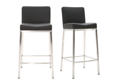 Sgabello design 66cm nero - gruppo di 2 EPSILON