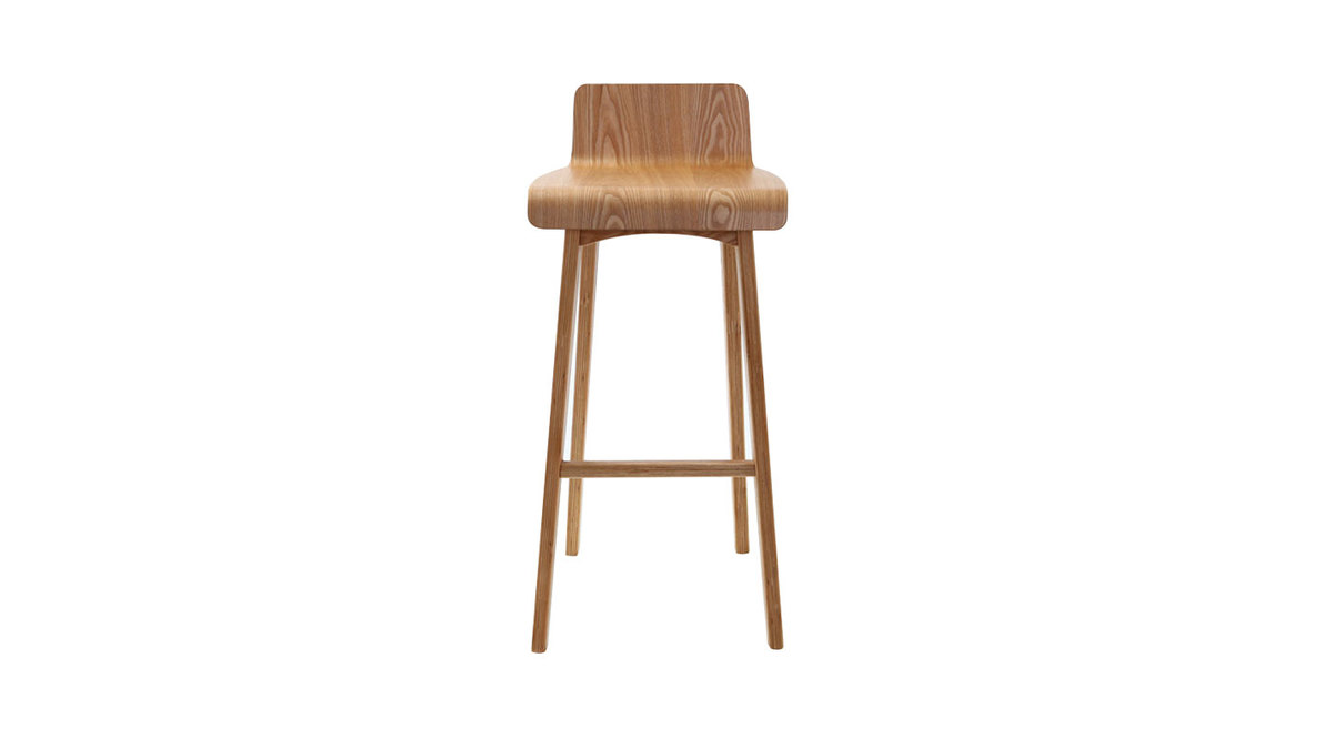 Sgabello / sedia da bar design legno naturale scandinavo 75 cm BALTIK
