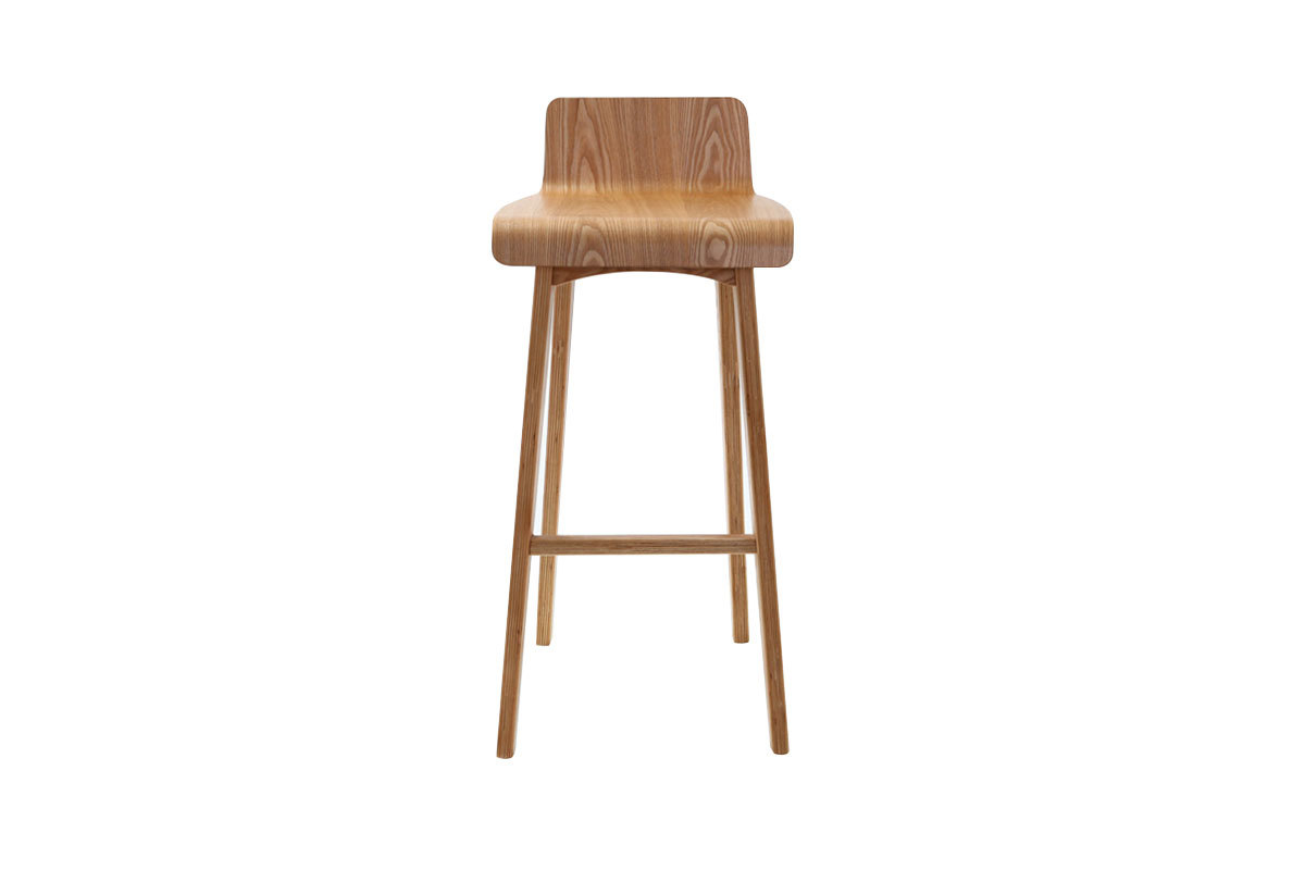 Sgabello / sedia da bar design legno naturale scandinavo 75.2 cm BALTIK