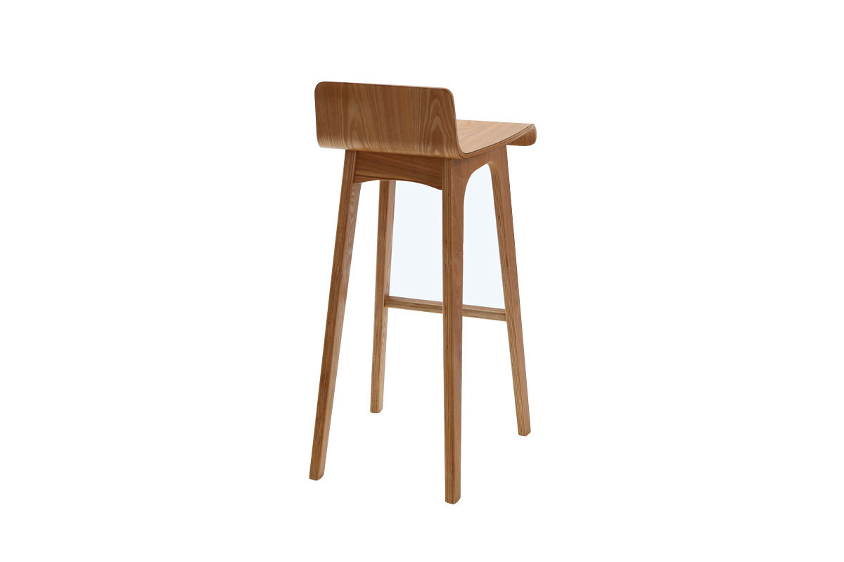Sgabello / sedia da bar design legno naturale scandinavo 75.2 cm BALTIK