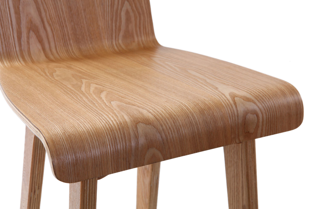 Sgabello / sedia da bar design legno naturale scandinavo 75.2 cm BALTIK