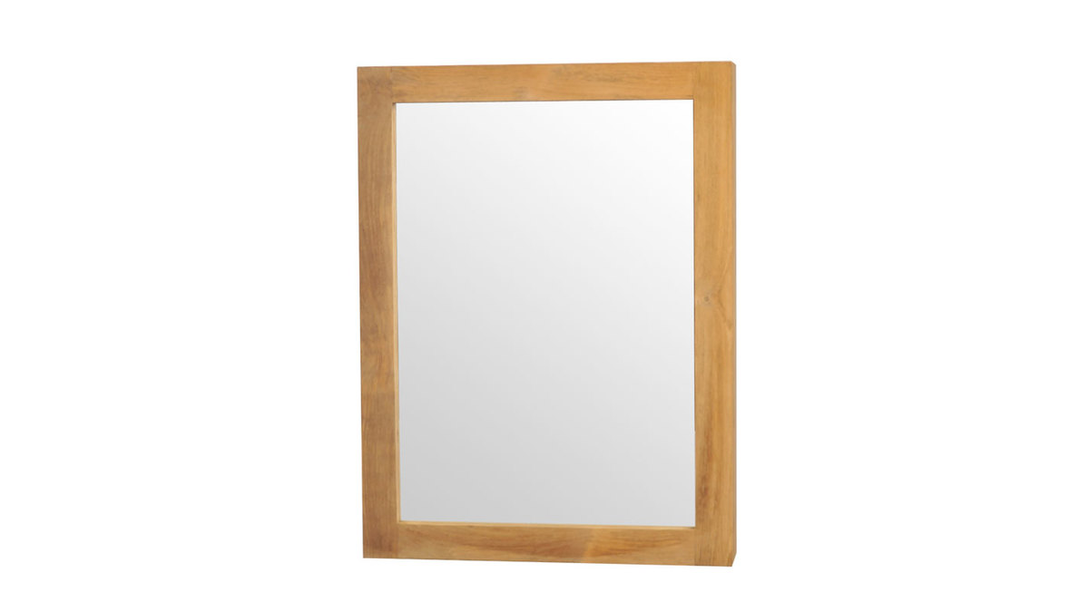 Specchio contenitore da bagno in teck design ARIKA