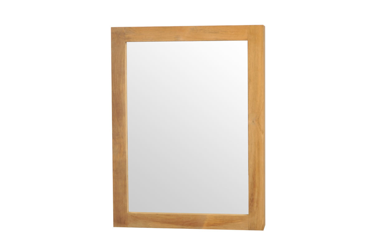 Specchio contenitore da bagno in teck design ARIKA