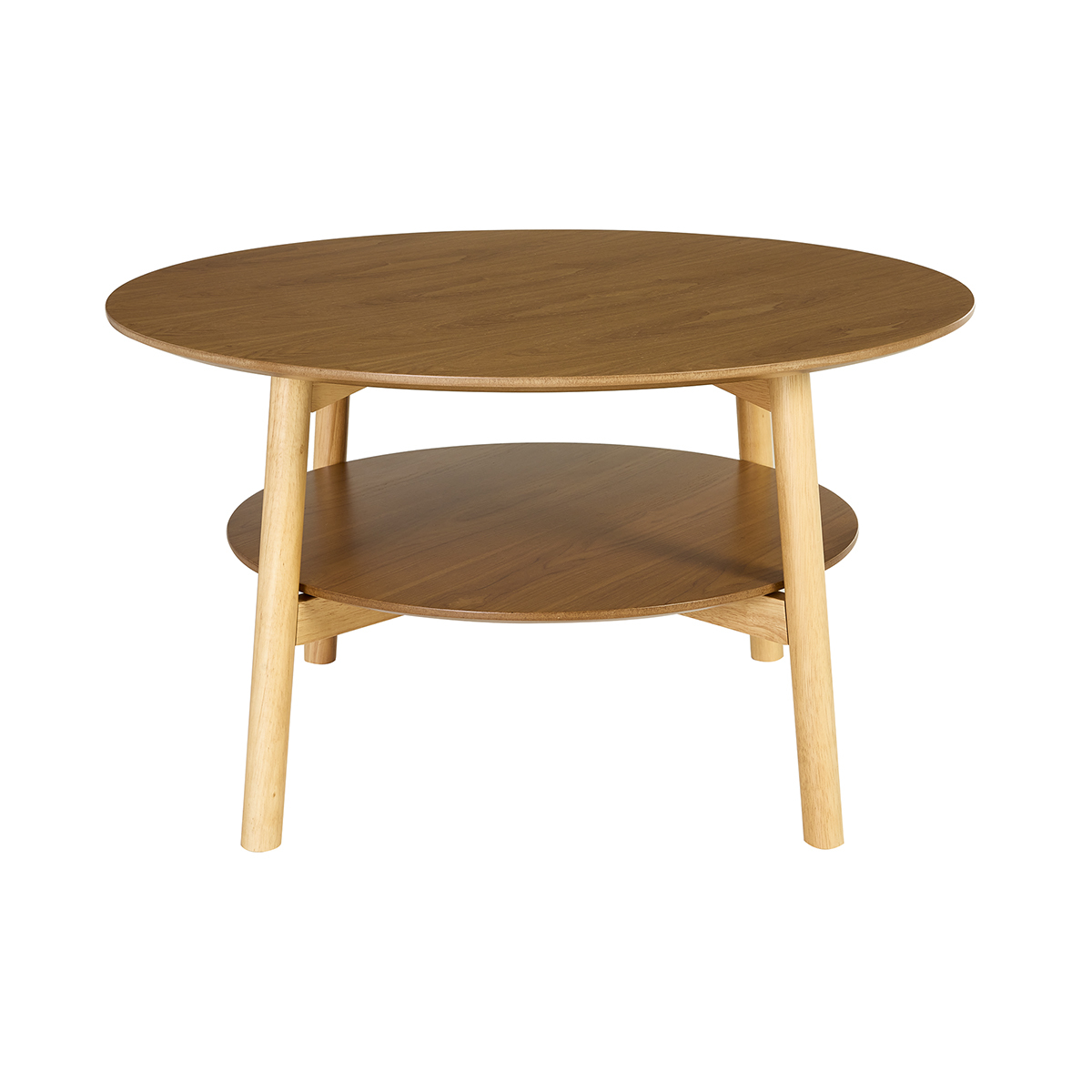 Table basse ronde en bois clair D80 cm MALVA
