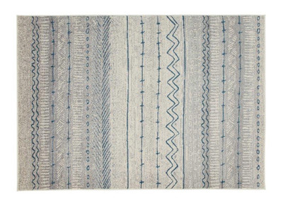 Tappeto a motivi beige e blu 150 x 220 cm TRIBAL - Tappeto a motivi beige e blu 150 x 220 cm TRIBAL