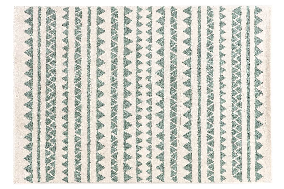 Tappeto a motivi grafici blu chiaro 120 x 170 cm TAYA