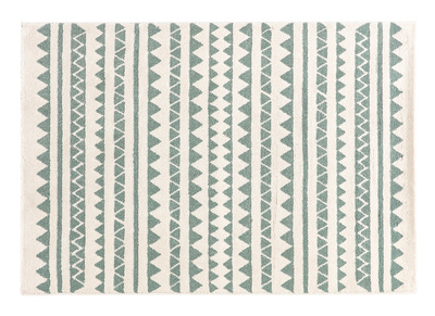 Tappeto a motivi grafici blu chiaro 120 x 170 cm TAYA