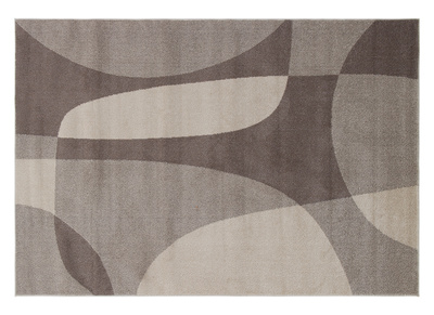 Tappeto beige e grigio con motivo grafico 160 x 230 cm ARID