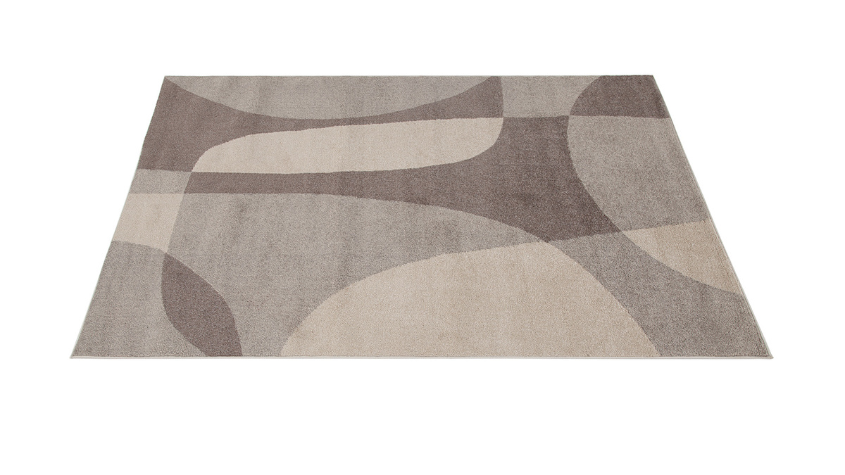 Tappeto beige e grigio con motivo grafico 200 x 290 cm ARID