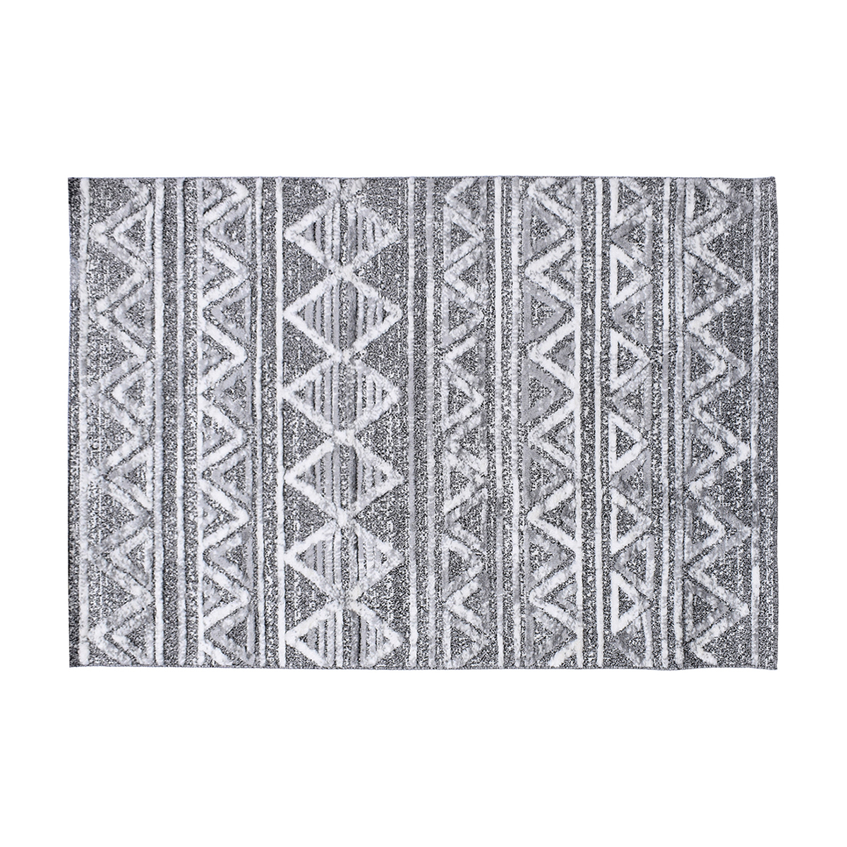 Tappeto berbero con motivi a rilievo bianco e grigio 160 x 230 cm ERGA