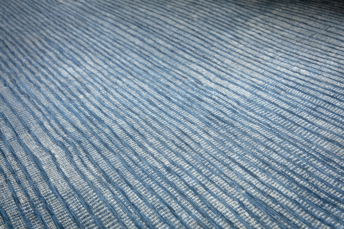 Tappeto blu grigio acrilico-cotone 155x230 SNAKE