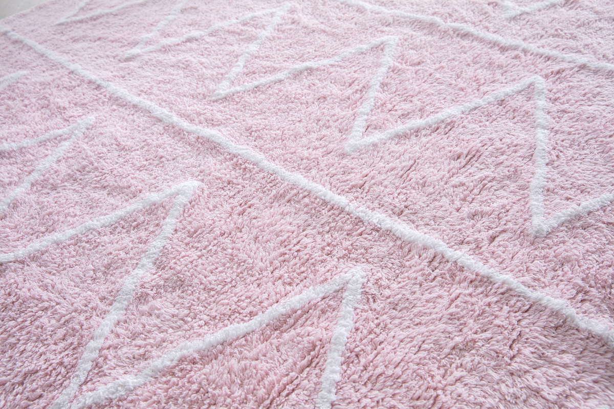 Tappeto cotone 120x160cm rosa ALISHIA