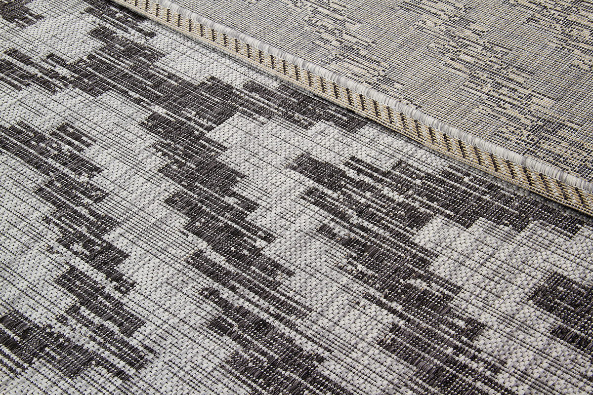 Tappeto da esterni a motivi geometrici  grigio 160 x 230 cm LUDI