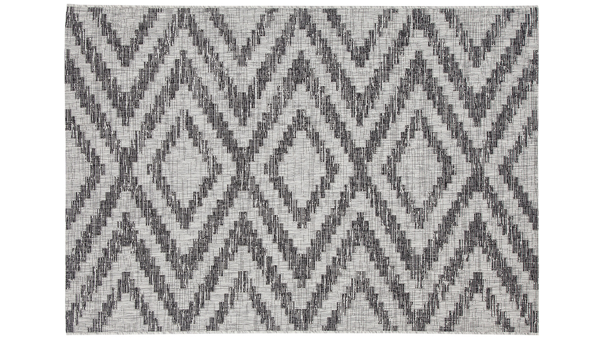 Tappeto da esterni a motivi geometrici grigio 200 x 280 cm LUDI