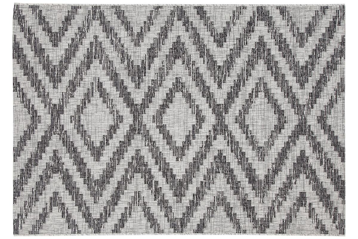 Tappeto da esterni a motivi geometrici grigio 200 x 280 cm LUDI