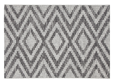 Tappeto da esterni a motivi geometrici grigio 200 x 280 cm LUDI