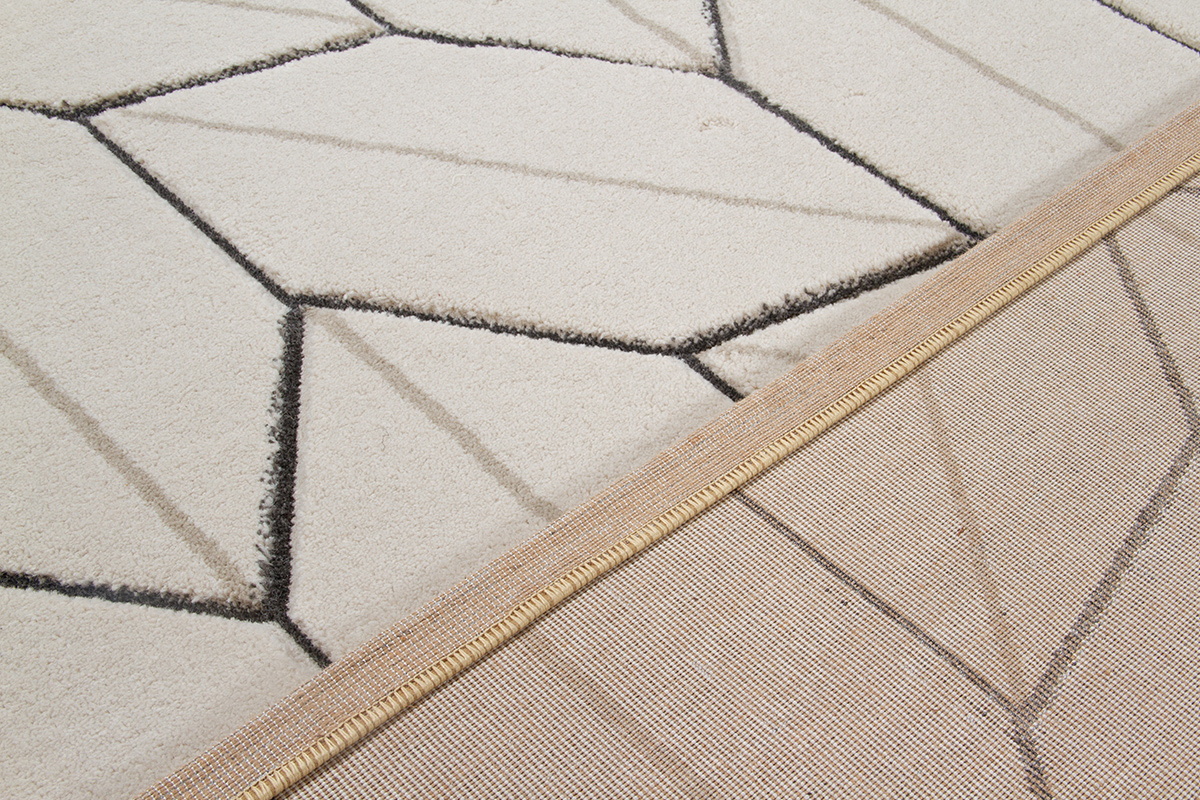 Tappeto design beige naturale 160 x 230 cm CORN