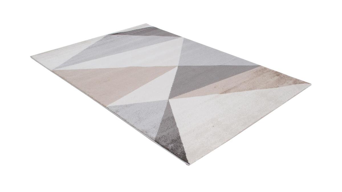 Tappeto design bianco, beige e grigio 160 x 230 cm TAPEZI
