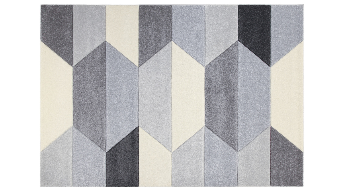 Tappeto design grigio 160 x 230 cm NAVETTE