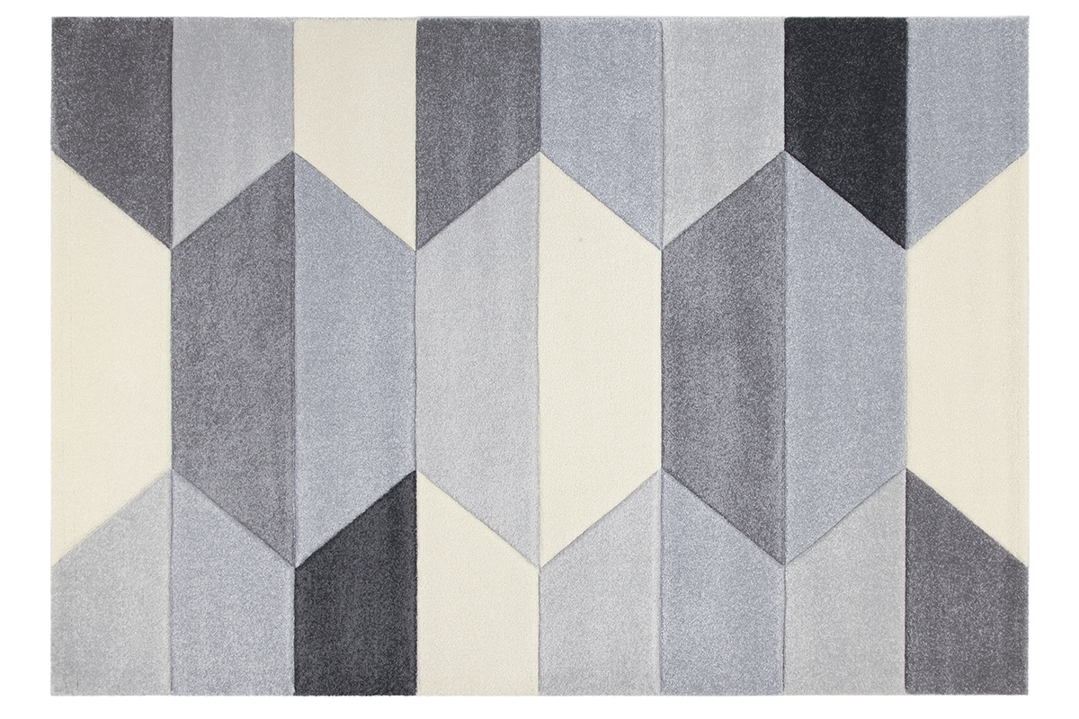 Tappeto design grigio 160 x 230 cm NAVETTE