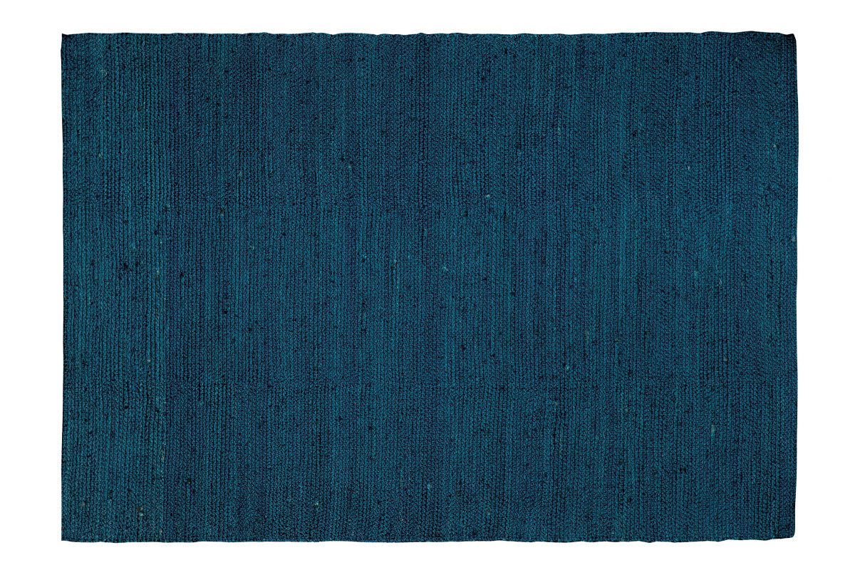 Tappeto di colore blu in iuta, misura  200x300 cm, modello GUNNY