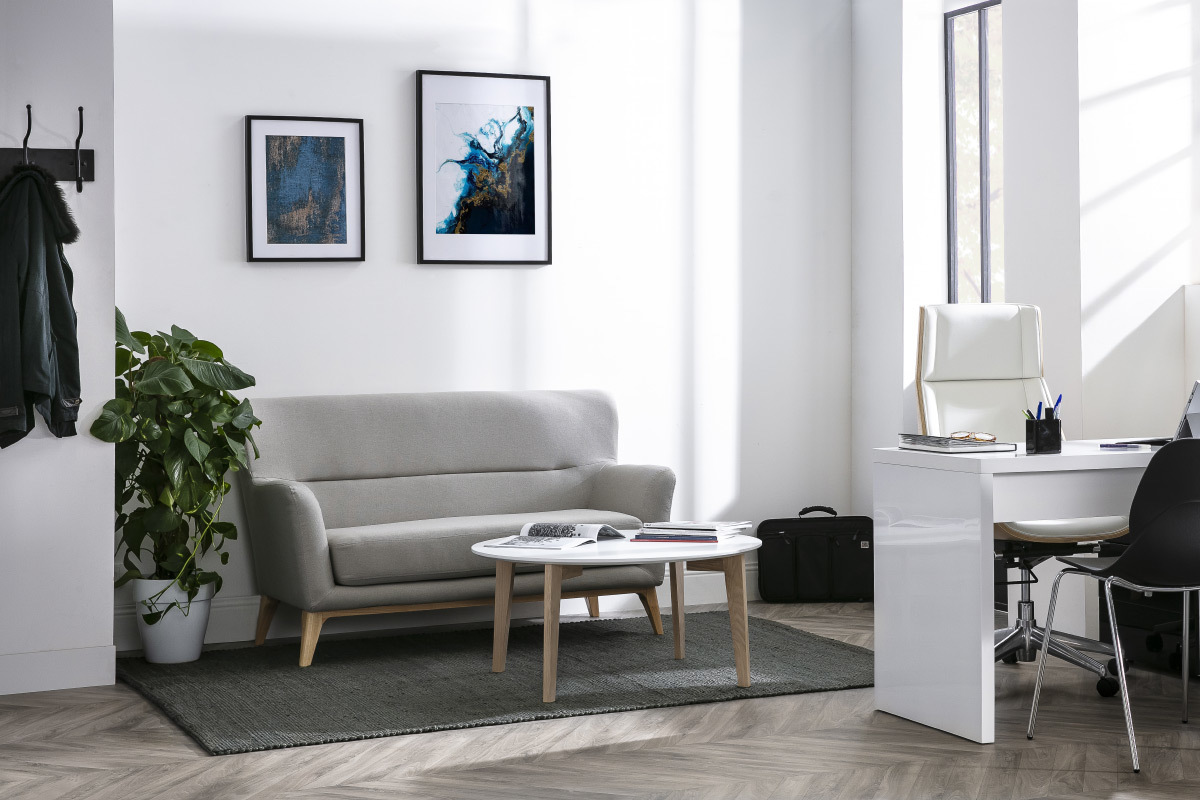 Tappeto di colore grigio in iuta misura 170x240 cm modello GUNNY