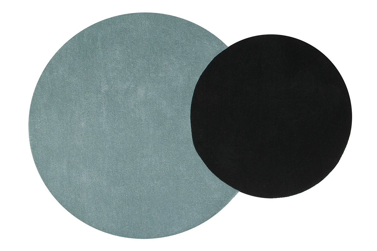 Tappeto doppio Blu e Nero 140x200cm ECLIPSE