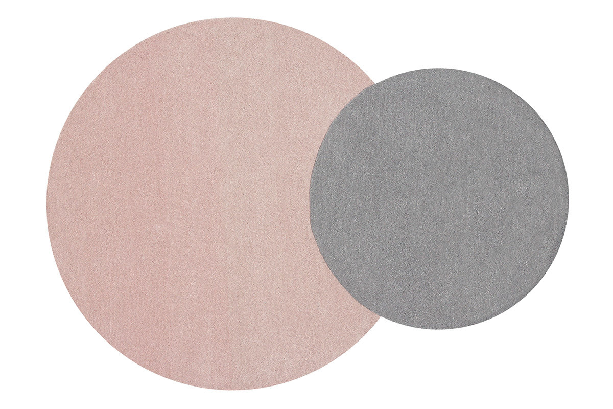 Tappeto doppio Grigio e Rosa 140x200cm ECLIPSE