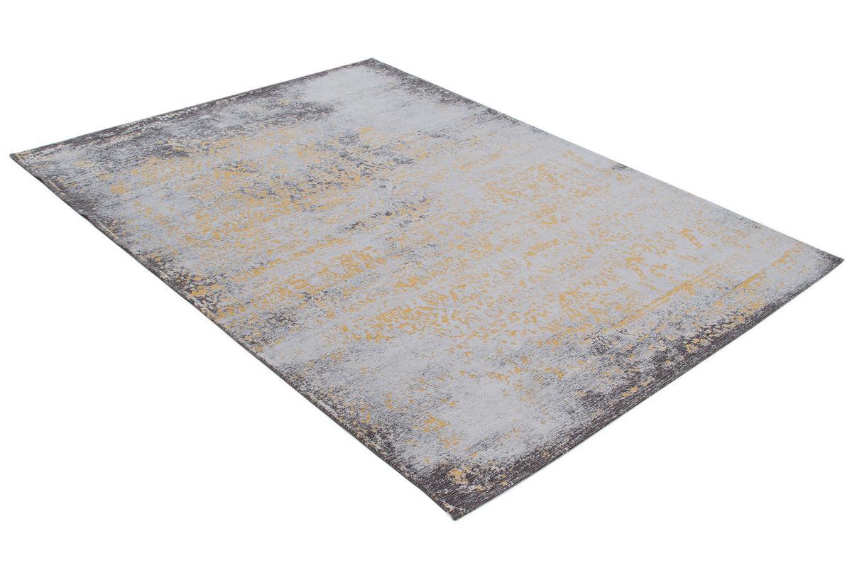 Tappeto effetto us giallo oro e marrone con motivo intrecciato 160 x 230cm - ASTRA