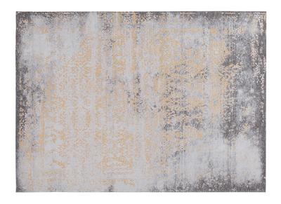 Tappeto effetto usé giallo oro e marrone con motivo intrecciato 160 x 230cm - ASTRA - Tappeto effetto usé giallo oro e marrone con motivo intrecciato 160 x 230cm - ASTRA