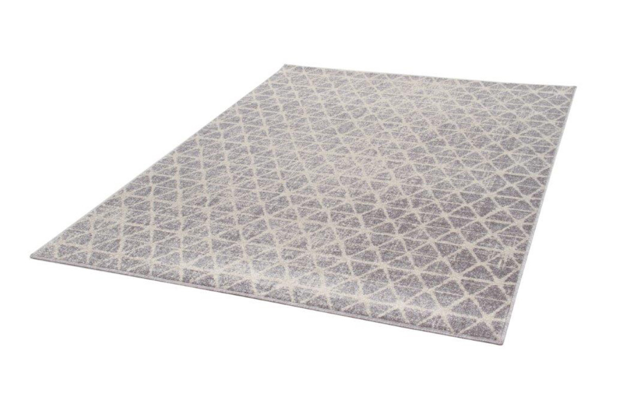 Tappeto grafico beige 150 x 200 cm FLAKE