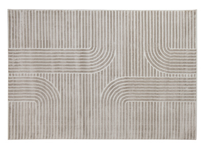 Tappeto grafico rettangolare beige 160 x 230 cm MAGNUS