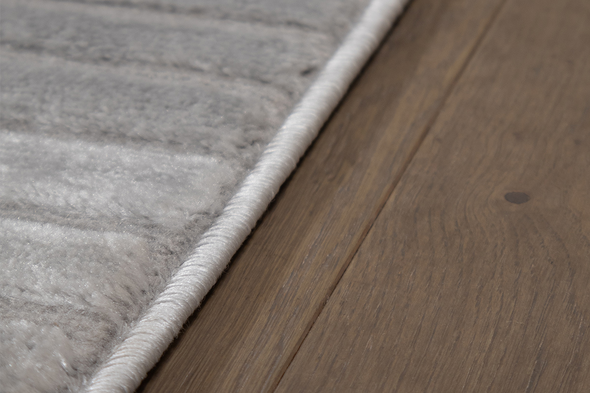 Tappeto grafico rettangolare grigio 160 x 230 cm MAGNUS