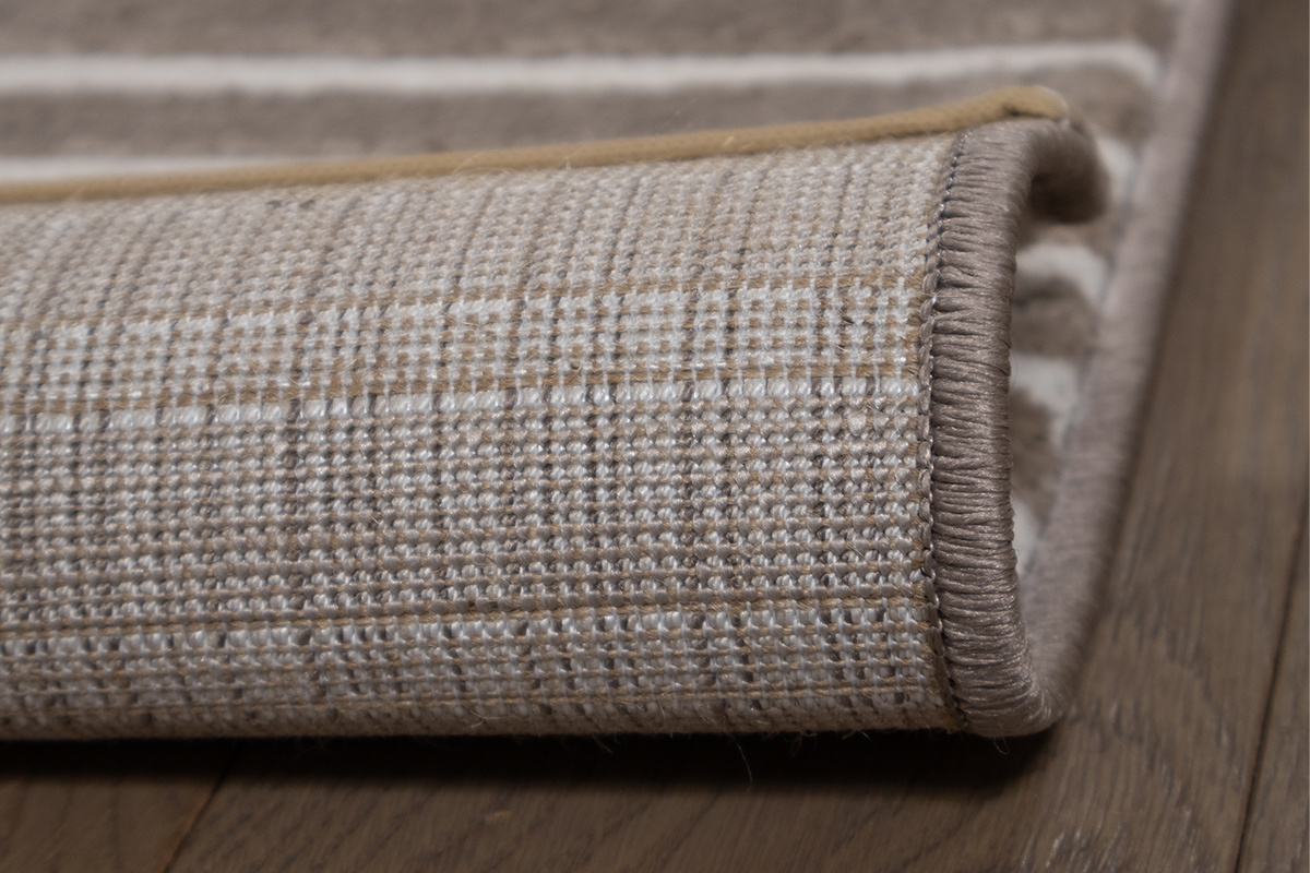 Tappeto grafico rettangolare taupe 160 x 230 cm MAGNUS