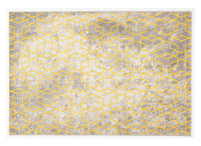 Tappeto greggio con motivi giallo 160 x 230 cm SOHO