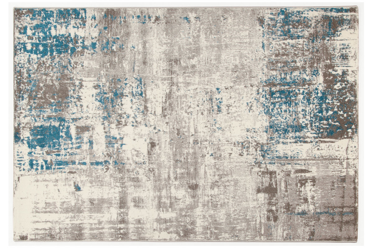 Tappeto greggio e blu 160 x 230 cm CAPS