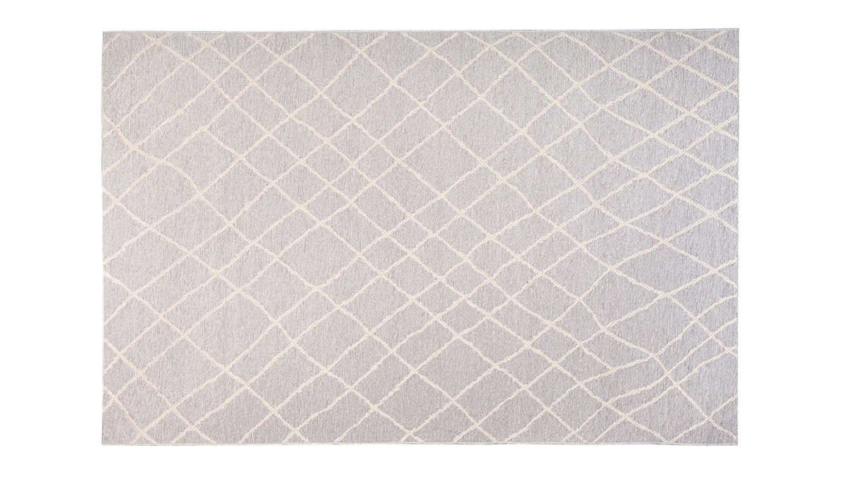 Tappeto grigio chiaro in polipropilene misura 160x230 cm modello FLOW