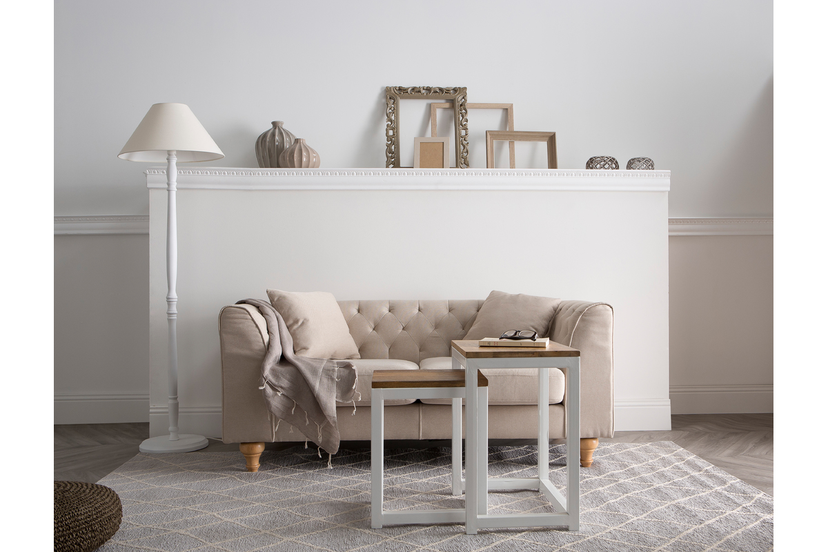 Tappeto grigio chiaro in polipropilene misura 160x230 cm modello FLOW