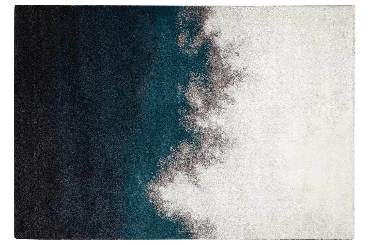 Tappeto grigio e blu moderno in polipropilene 160x230 cm TEKOA