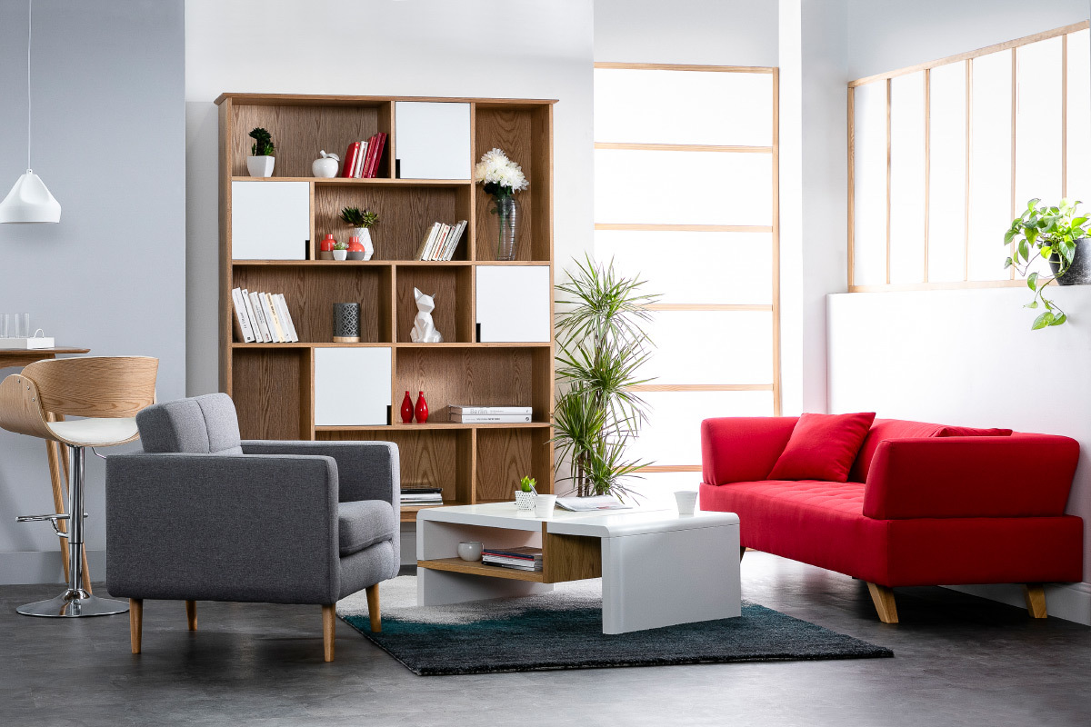 Tappeto grigio e blu moderno in polipropilene 160x230 cm TEKOA