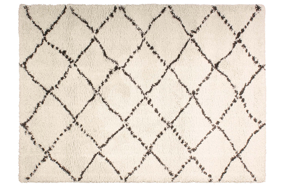 Tappeto in polipropilene beige 120x170cm BERBERE