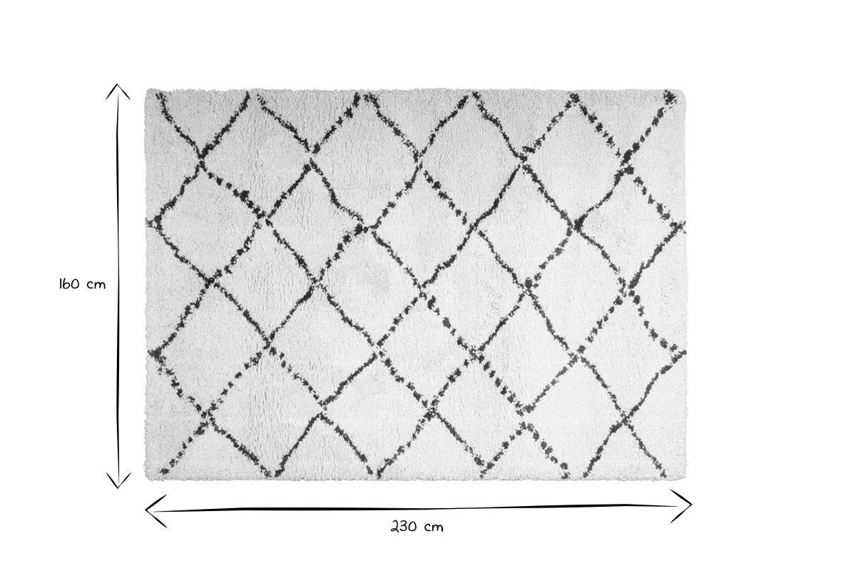 Tappeto in polipropilene crema 160 x 230 DAHRA
