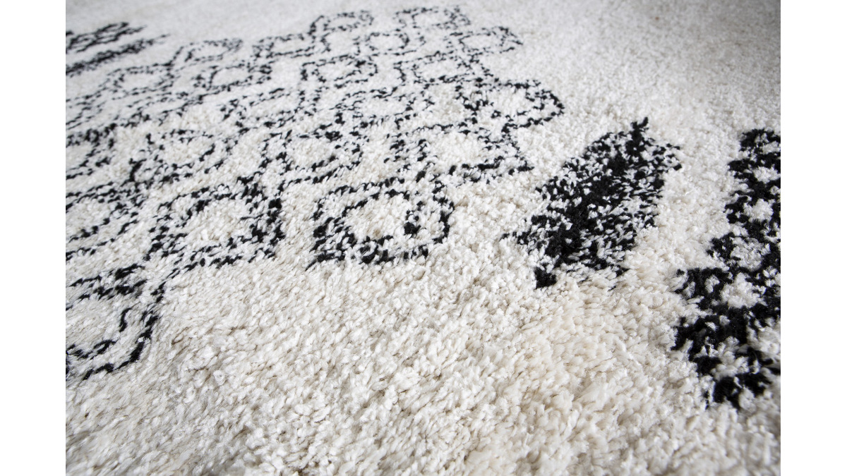 Tappeto in stile berbera nero e bianco 160x230 cm OYO